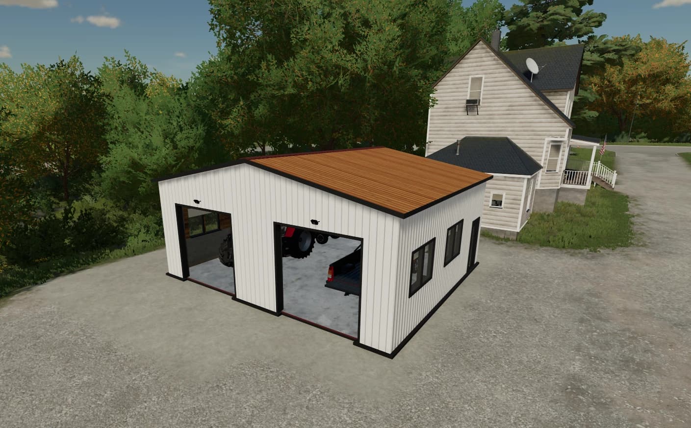 Modern Two Car Garage