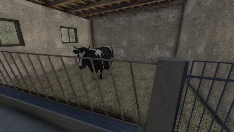 POLAND FARM BUILDING WITH COWS