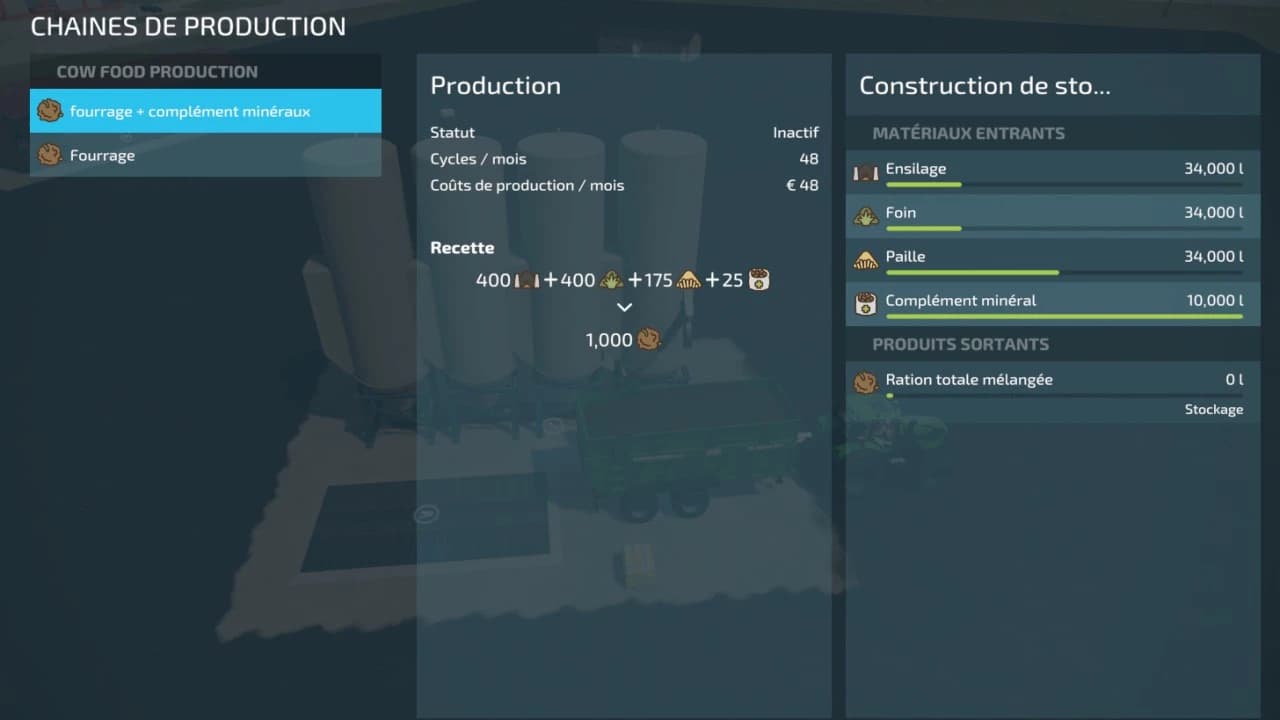 PRODUCTION IN RTM MIXING SILO