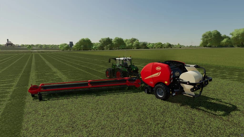 Round Balers Pack With Windrower