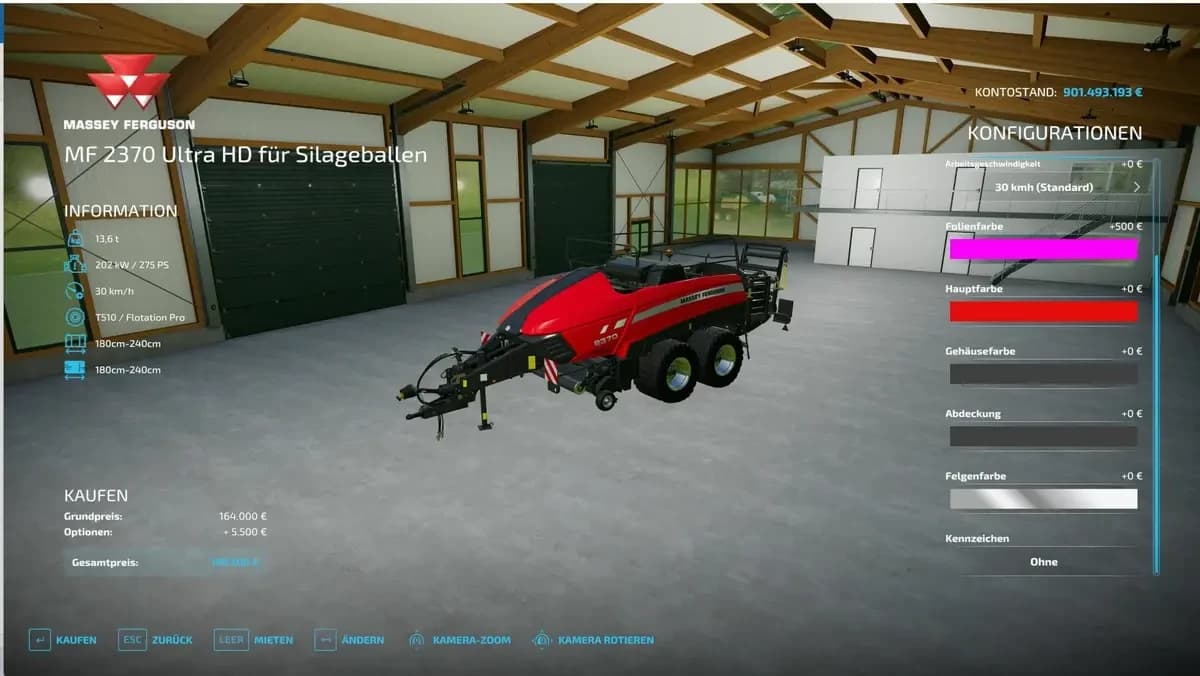 SILAGE-QUADERBALLEN PRESSE
