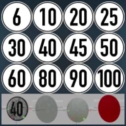 SPEED SIGN DECALS PREFAB