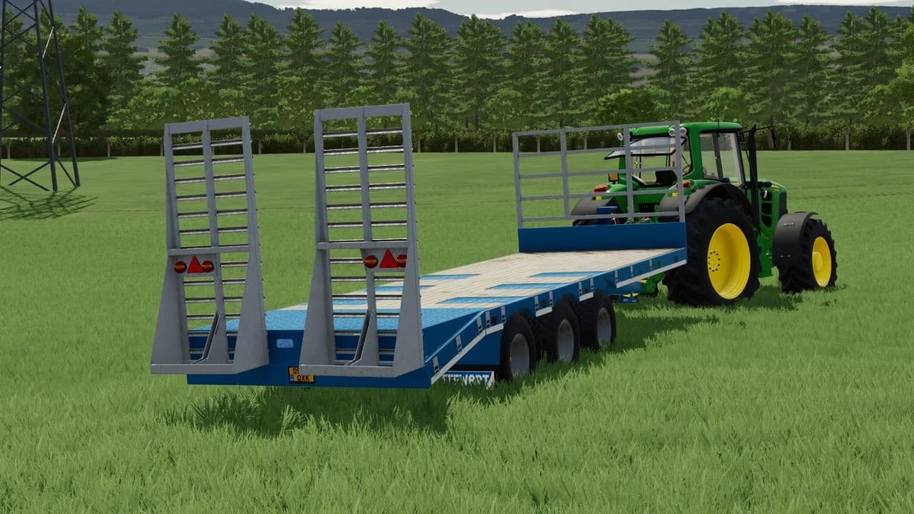 STEWART LOW LOADER BALE TRAILER FLATBED