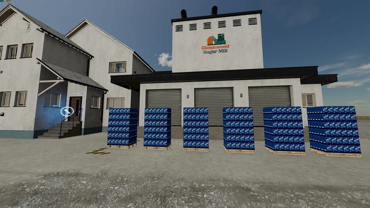 SUGAR FACTORY WITH NEW PALLETS