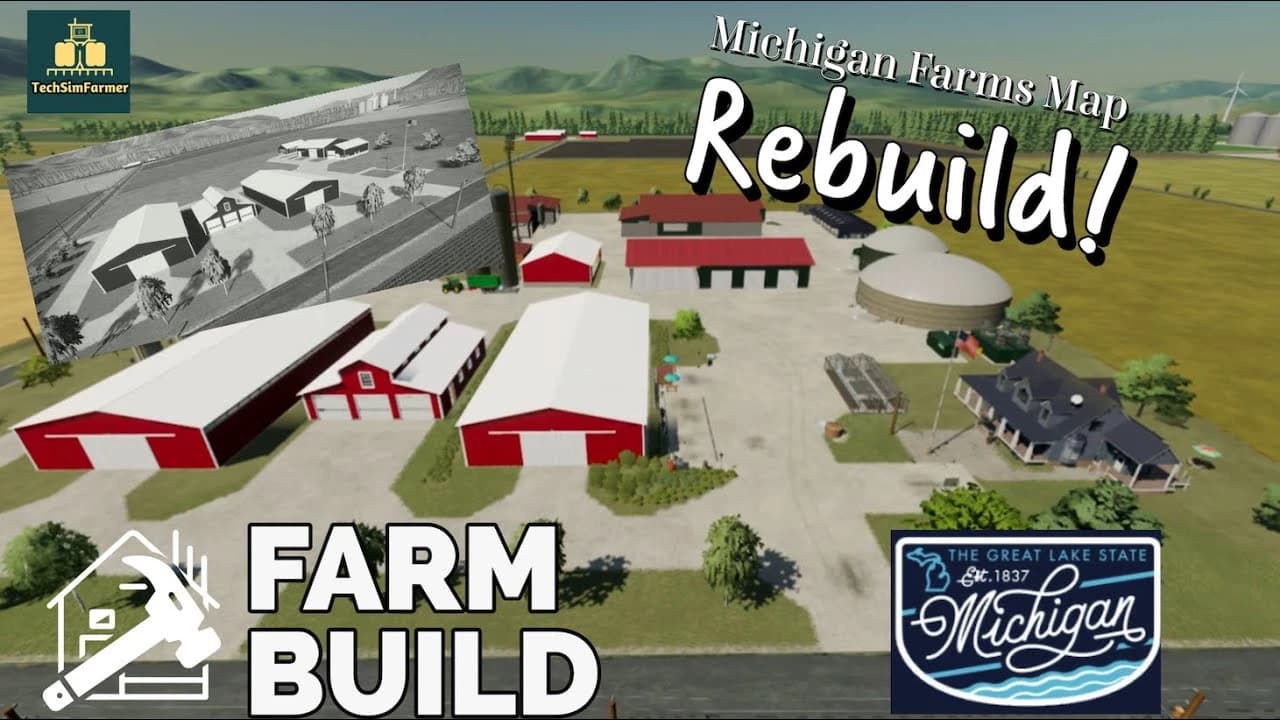 TECHSIM FARM SAVE GAME ON MICHIGAN FARMS MAP