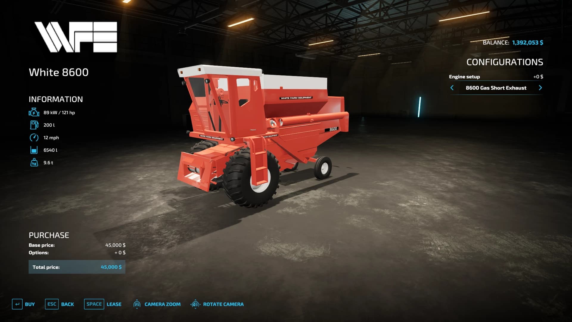 WHITE 8600 COMBINE