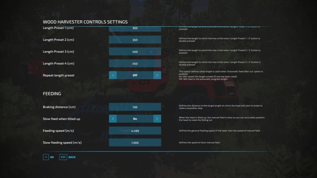 WOOD HARVESTER CONTROLS