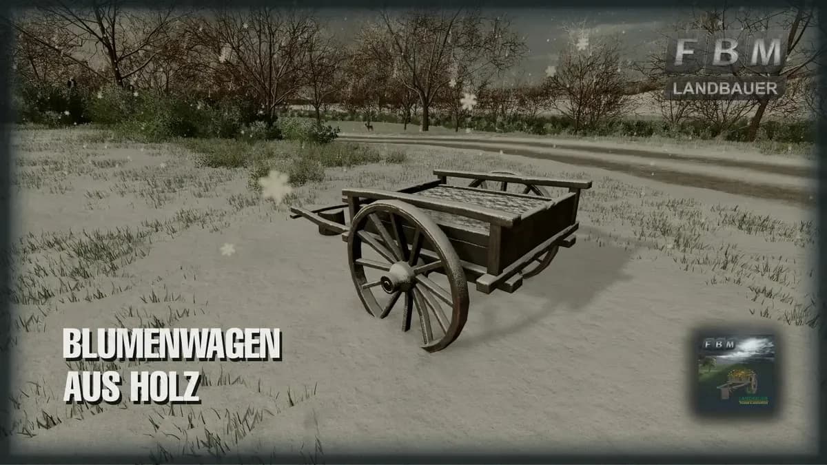 WOODEN FLOWER CART
