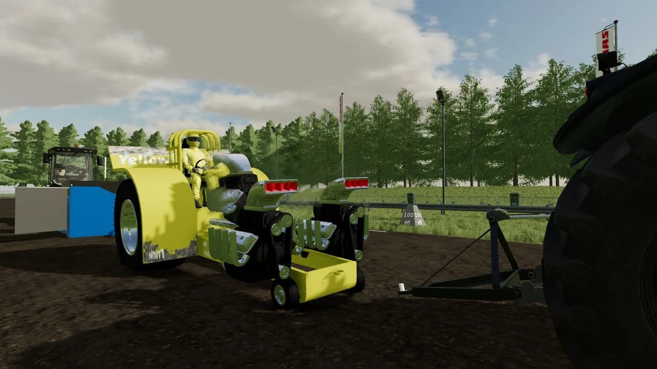 YELLOW THUNDER PULLING TRACTOR