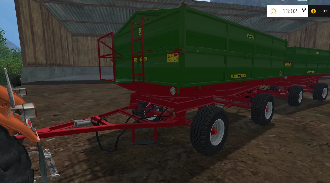 AUTOSAN D47 NEW RIMS GREY AND GREEN TRAILER POLAND