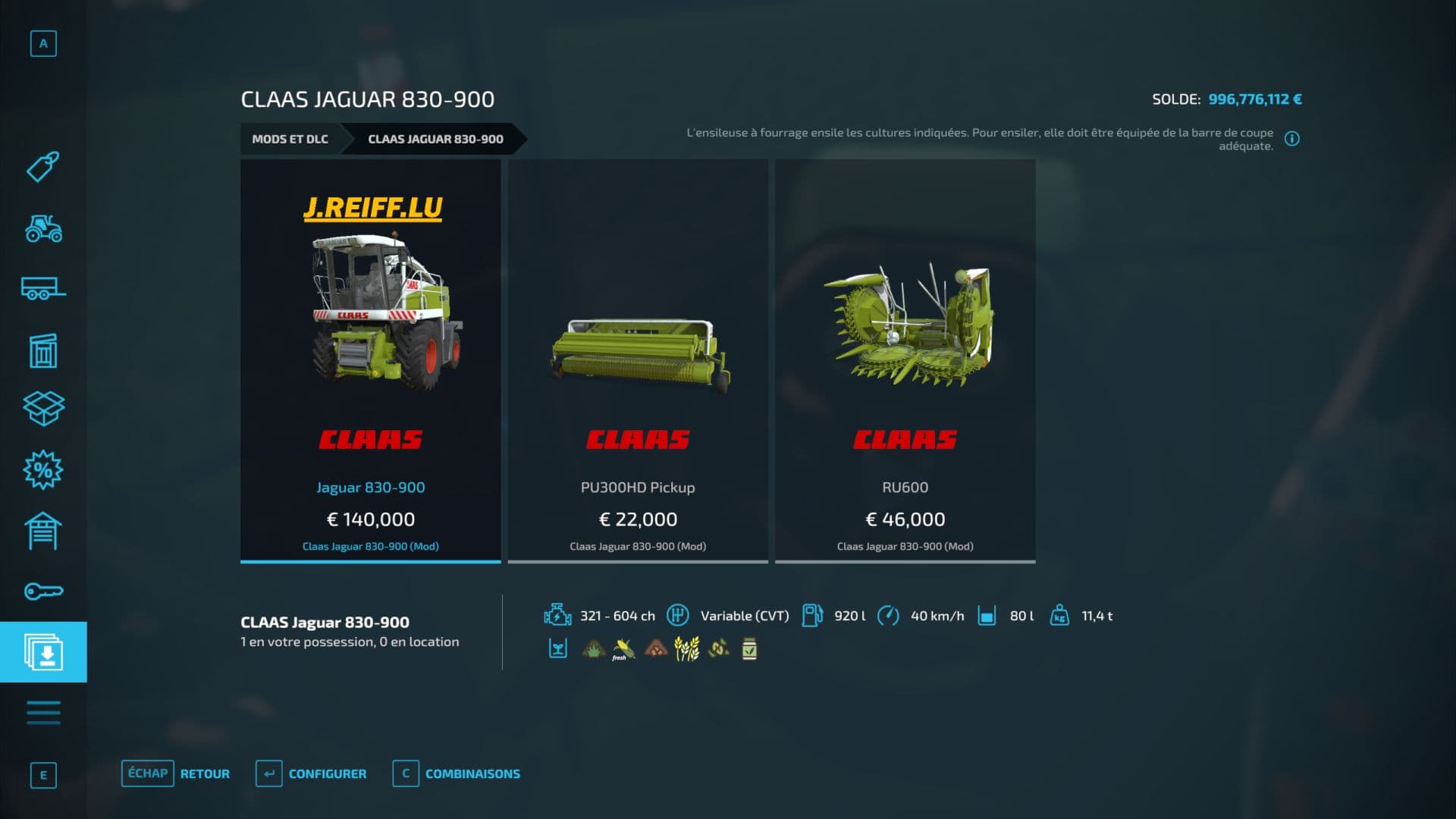 Claas Jaguar 810 J.Reiff.LU