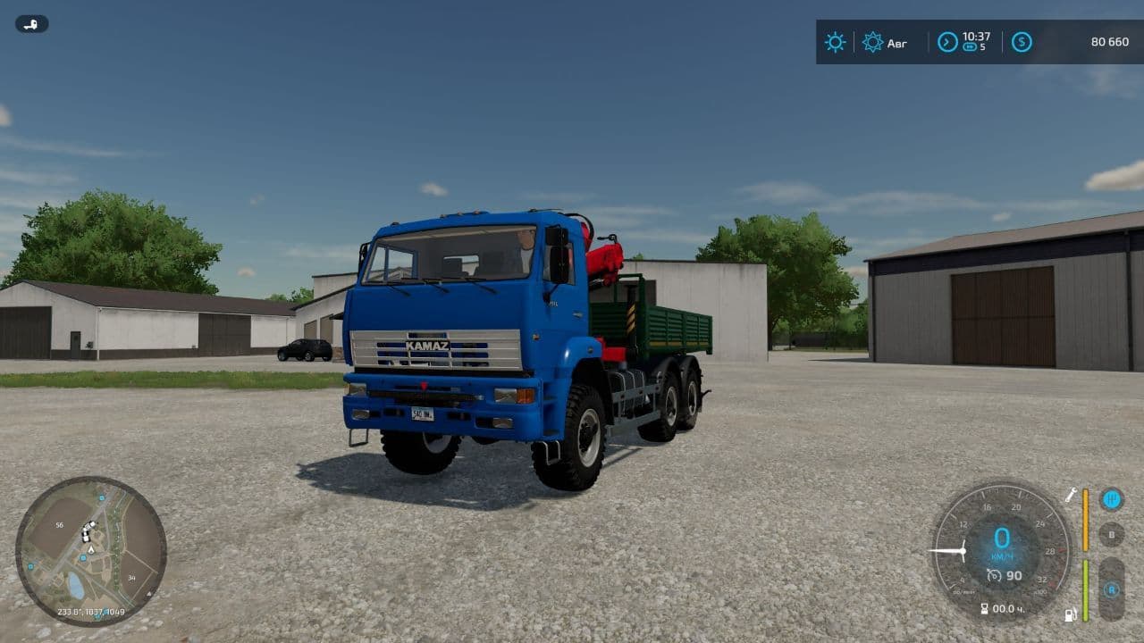 KamAZ-6522 with manipulator crane