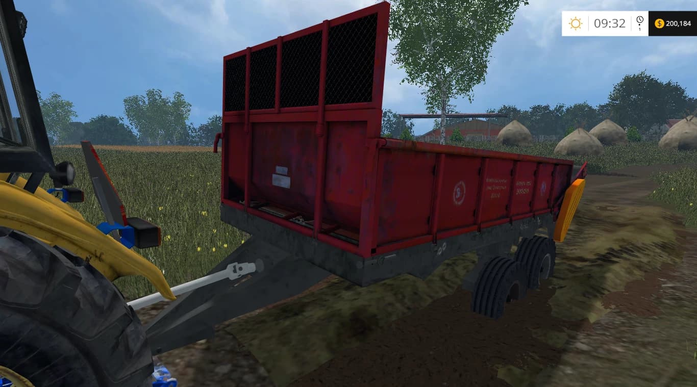 ROW 6 NEW RED USSR MANURE TRAILER GOOD EXTRA HIT