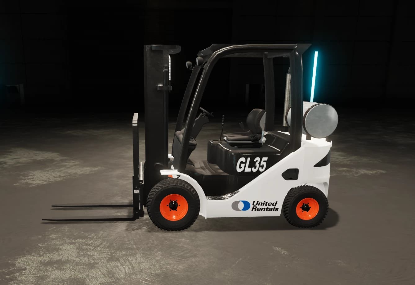United Rental Bobcat Forklift Edit