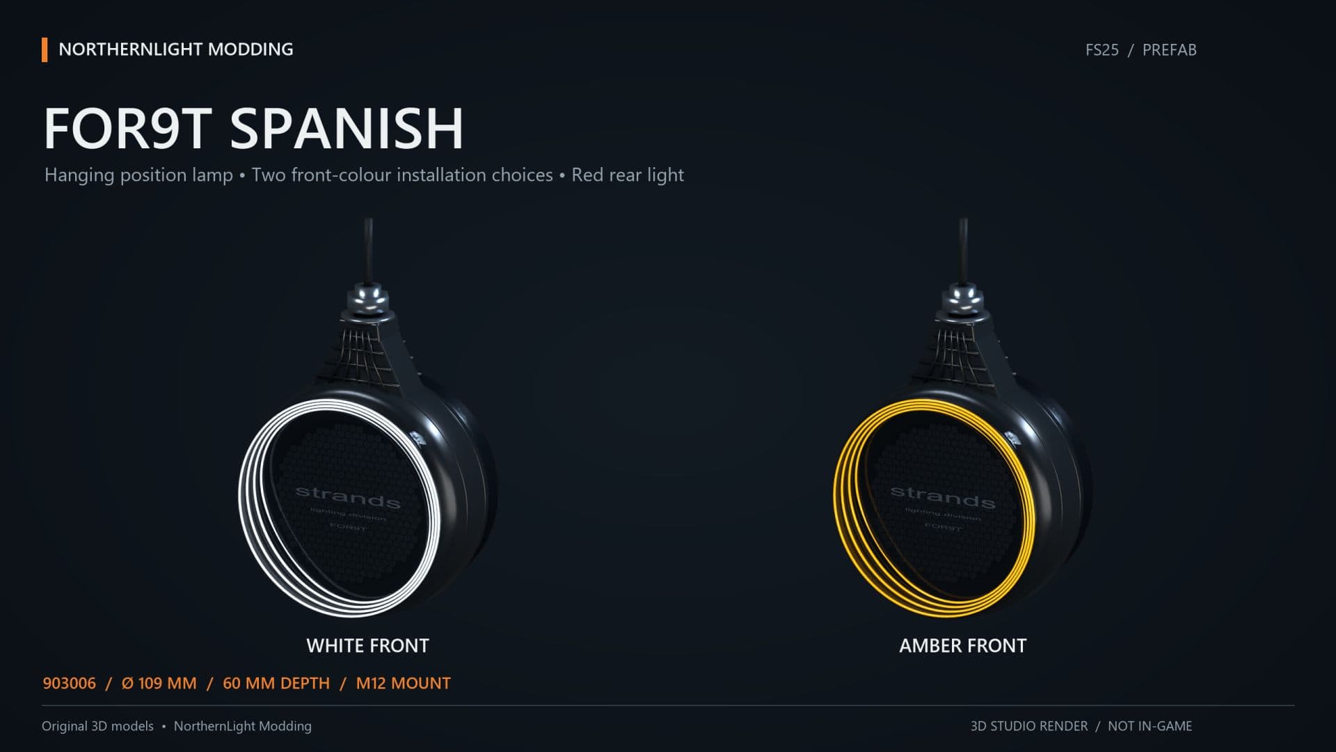 NLM Strands FOR9T Spanish 903006 Amber / Red (Prefab)