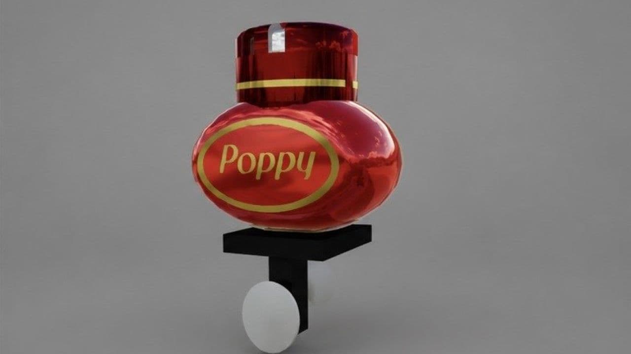 "Poppy" bottle with support (Prefab)