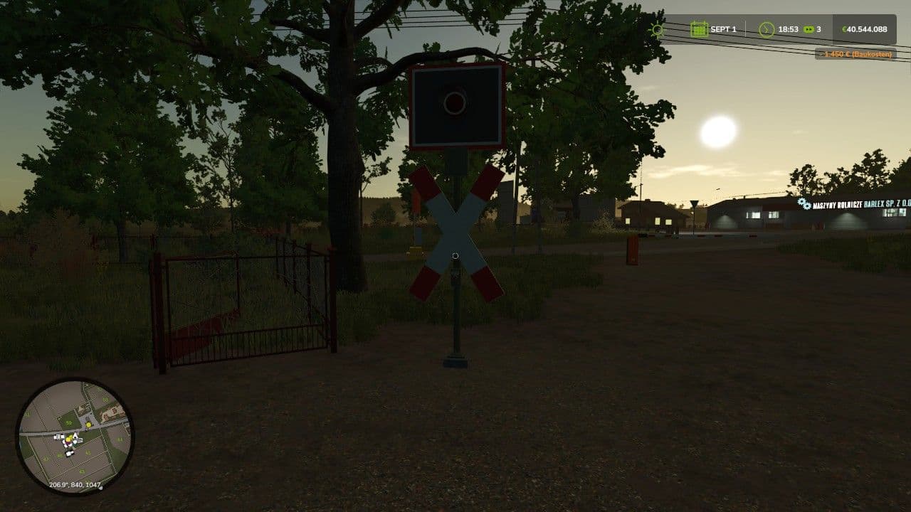 St. Andrew's cross with warning light