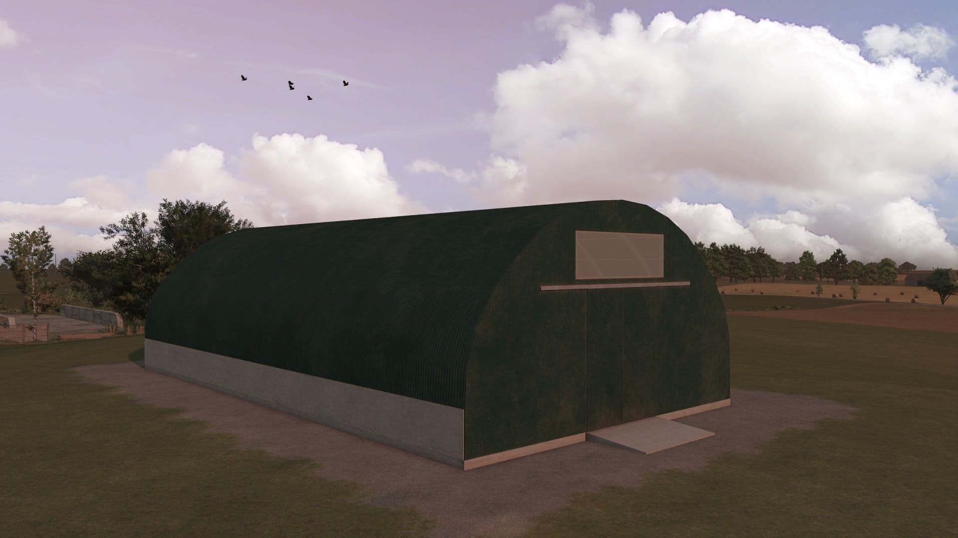 Arched hall 31x13m