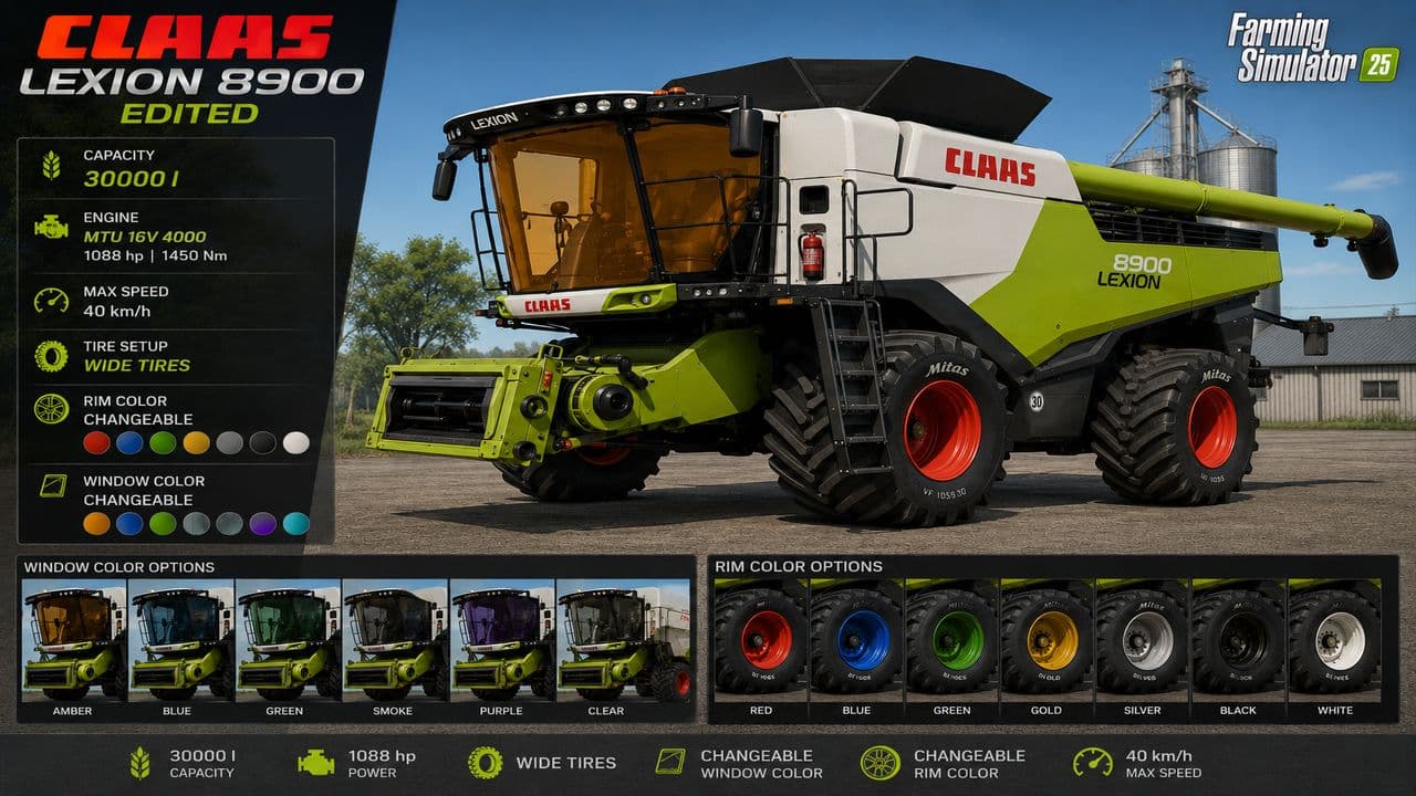 Claas Lexion 8900 Edit