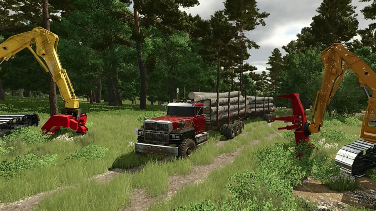 Ford LTL 9000 log truck with trailer