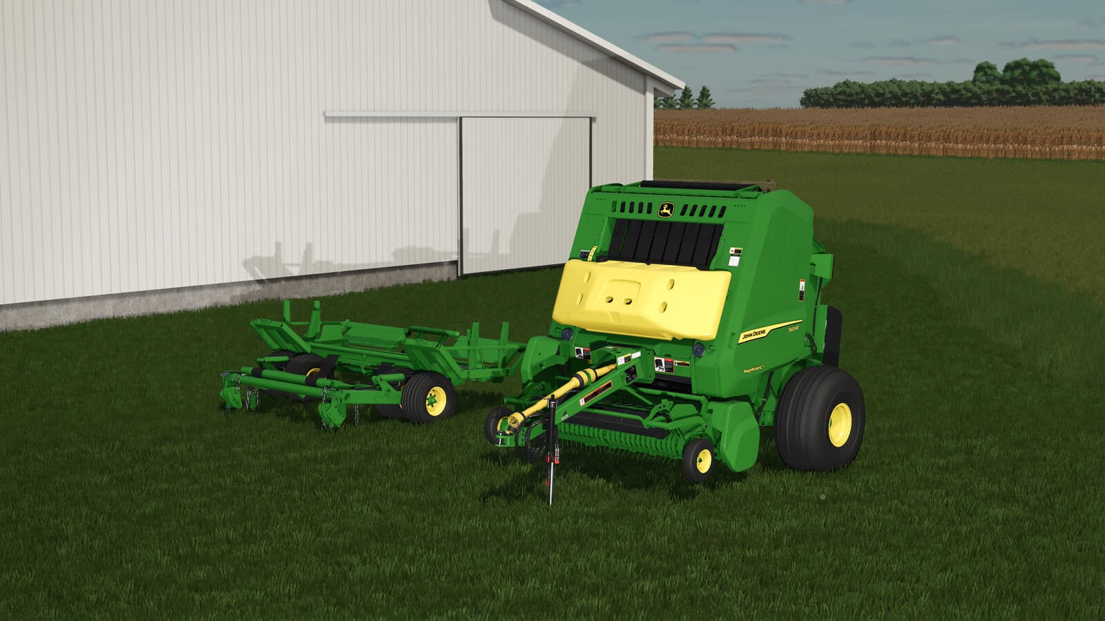 John Deere 561R Baler With Custom Bale Textures