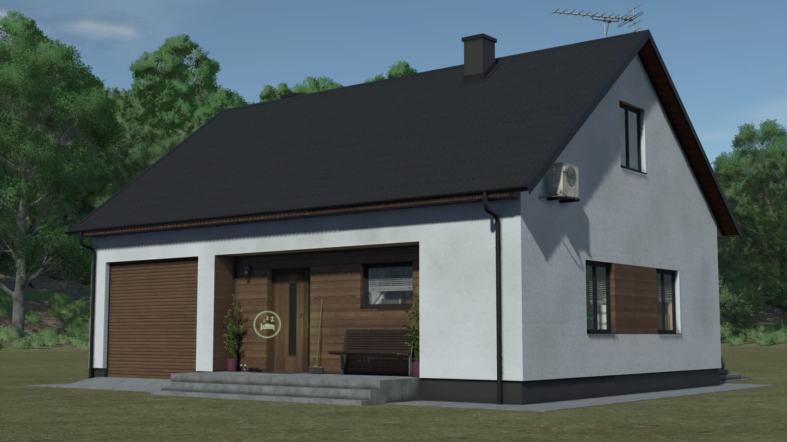 Pack Of Two Modern Farmhouses
