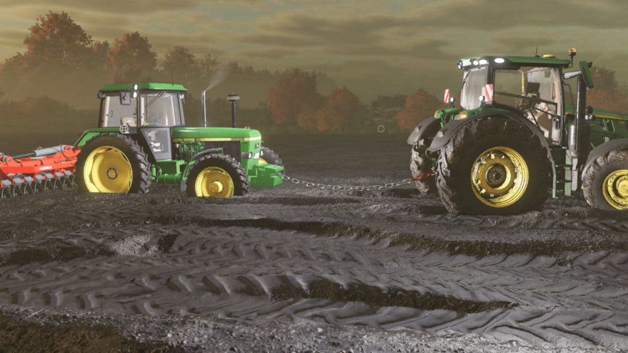 Tow chain with tractor storage