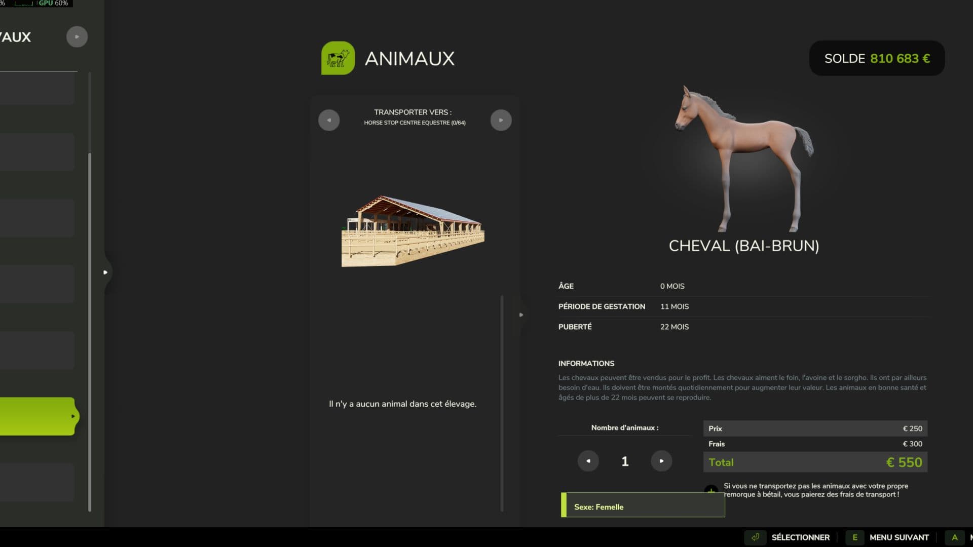 Capacity of 64 horses per pen