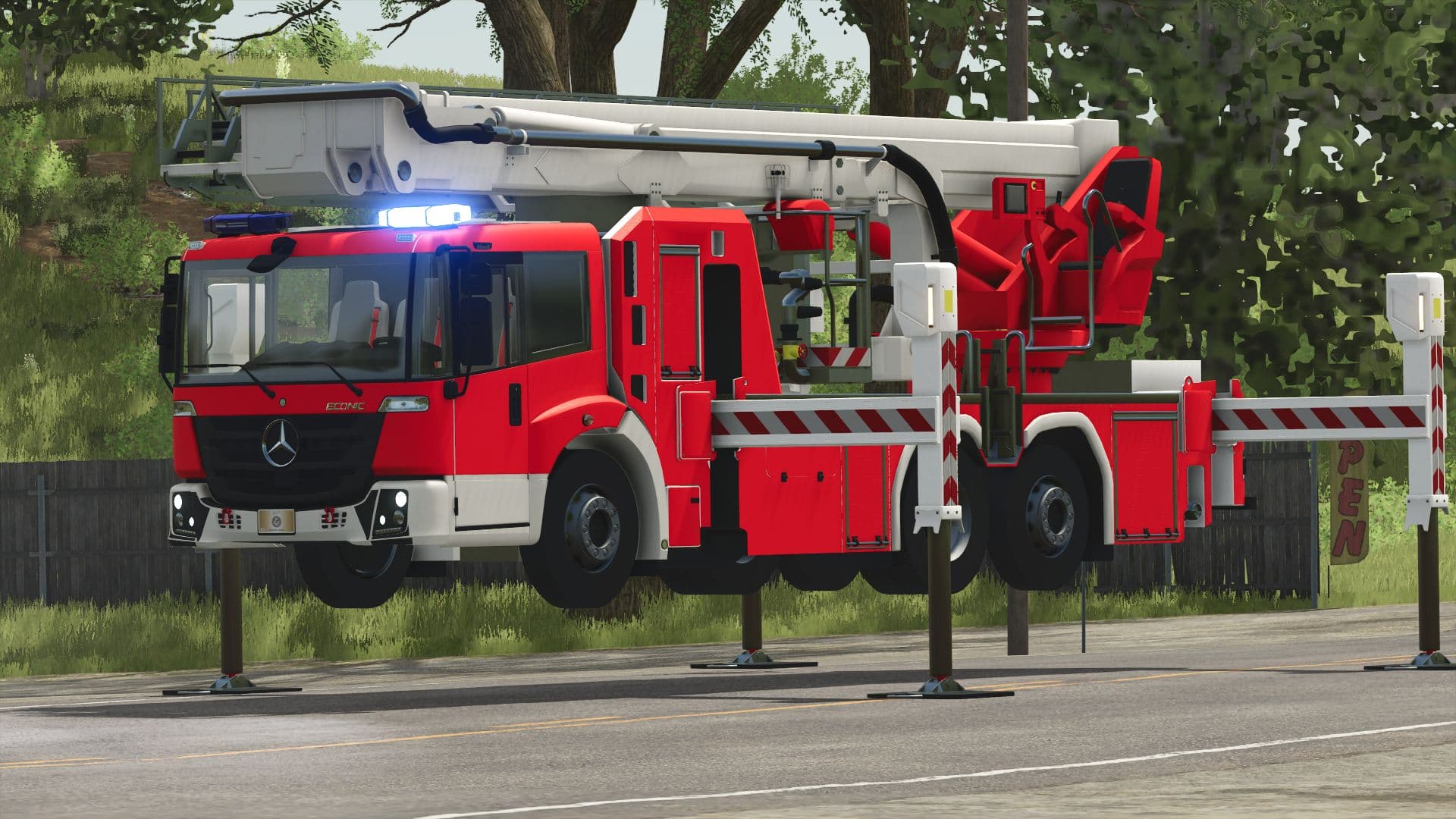 Mercedes Benz Econic WISS telescopic mast platform