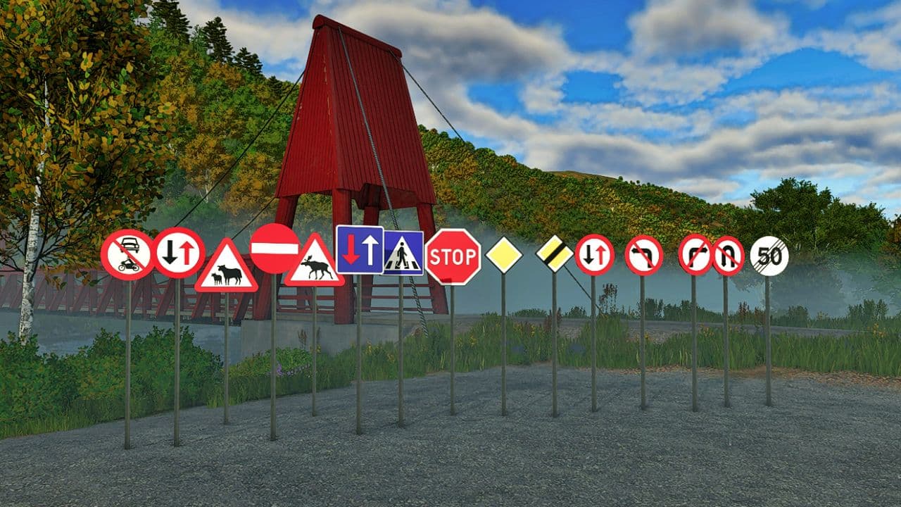 Norwegian Road Sign Pack Placeable