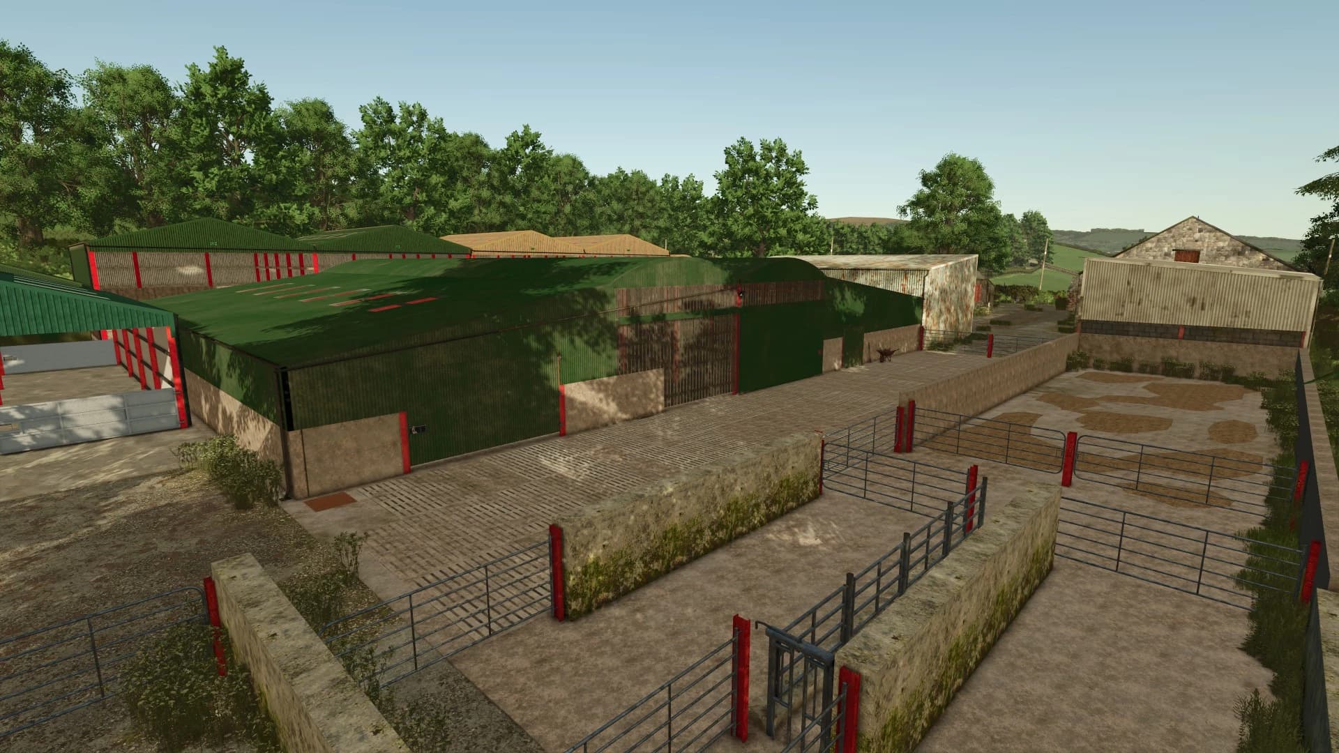 Pack Of Large Cattle Sheds