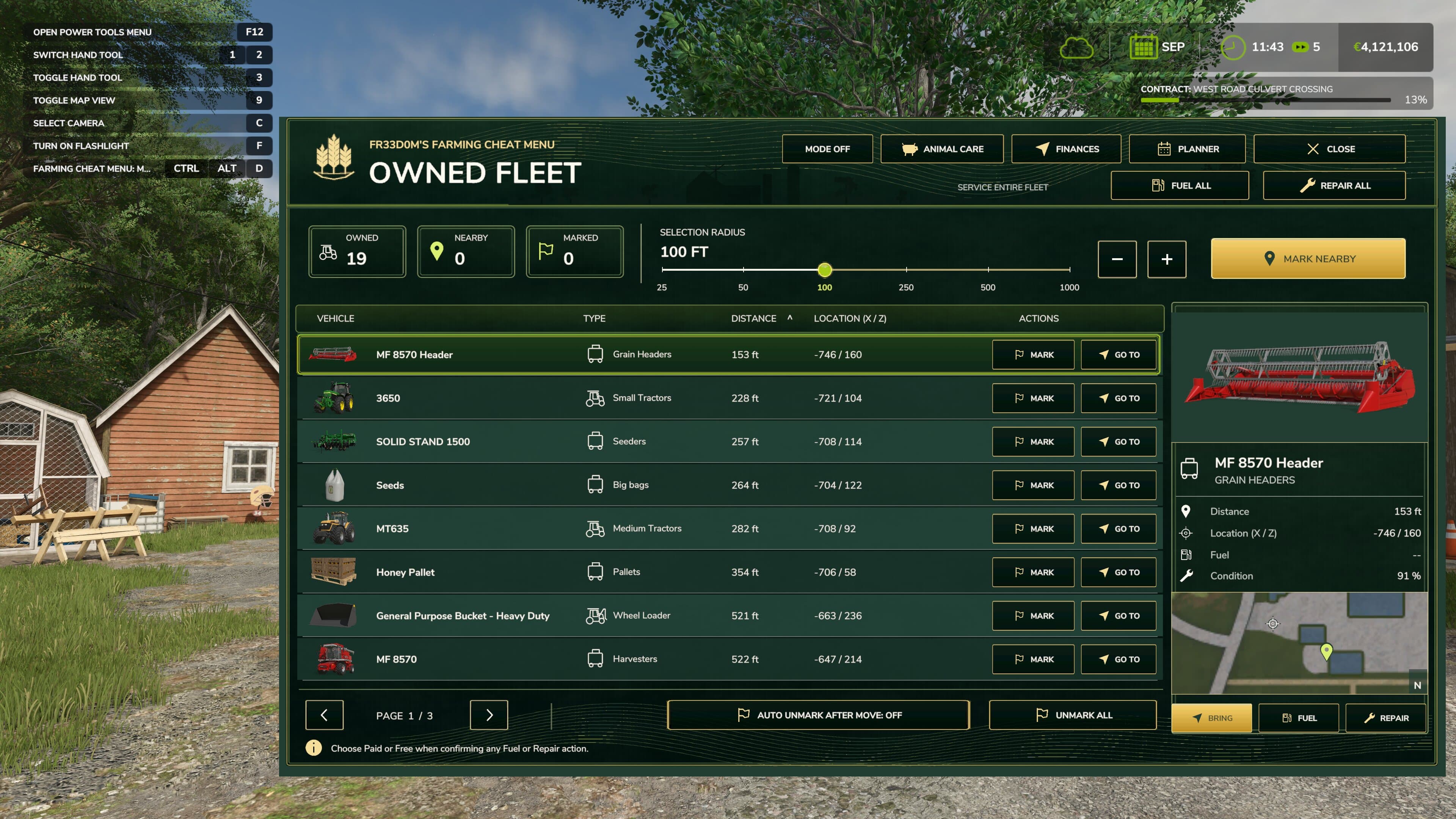 Fr33d0m's Farming Cheat Menu