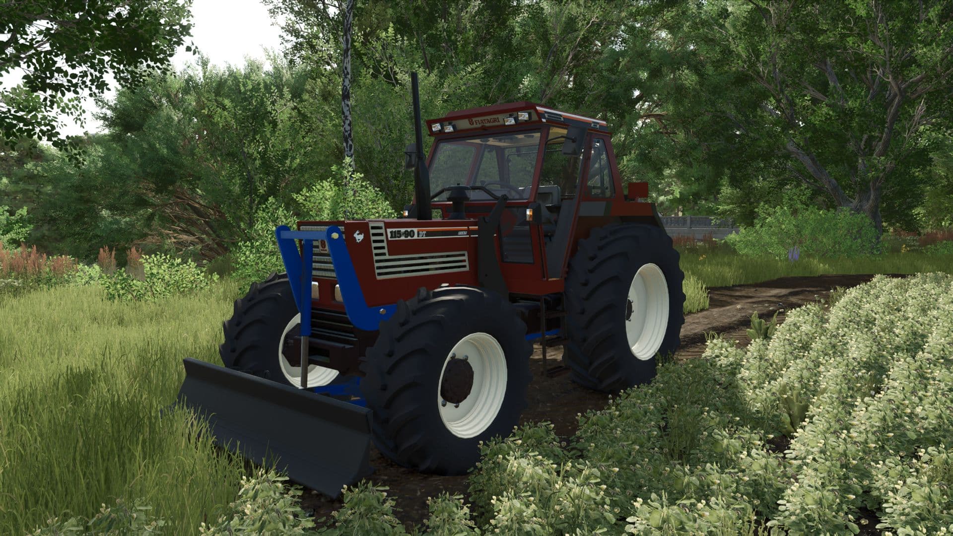 Fiatagri 140-90 with front blade