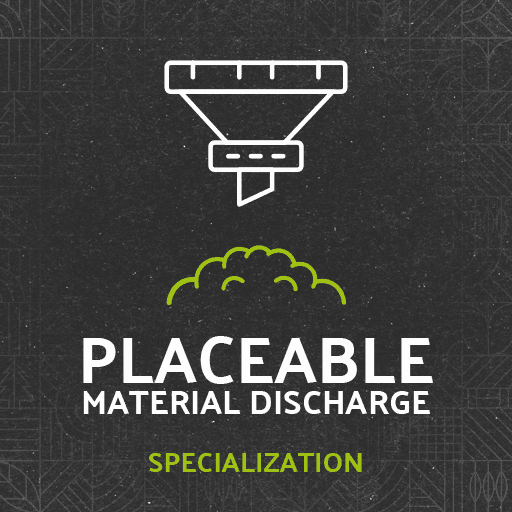 Placeable Material Discharge