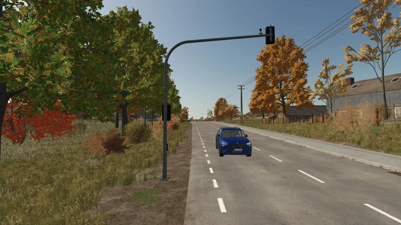 Small Orange Red Traffic Light
