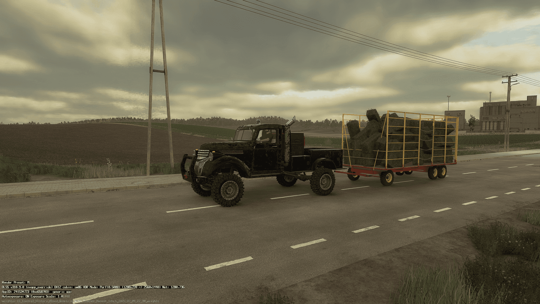 Homemade bale trailer
