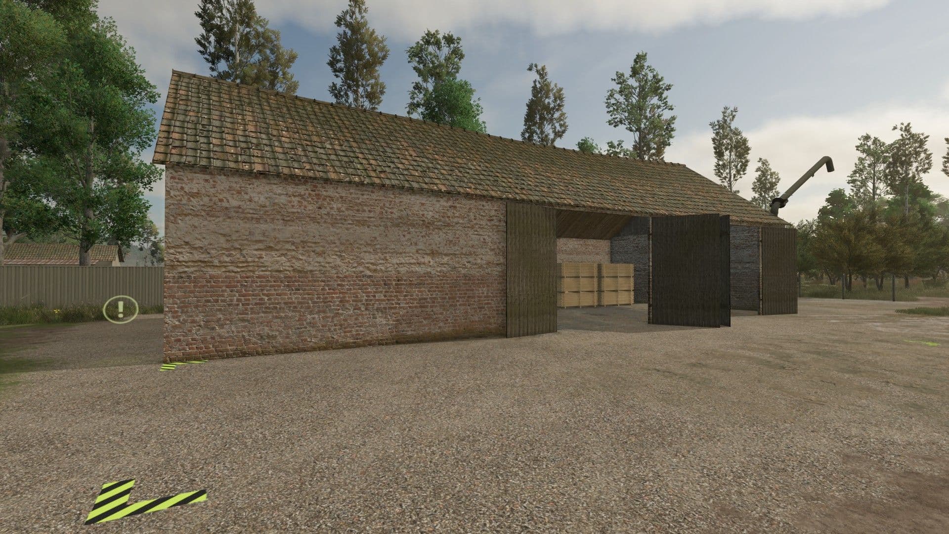 Barn Drive Way Old Barn with Sawmill v1.0 - Farming simulator 25 mod